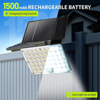 2pack 184 LED Solar Motion Lights Outdoor, Solar Wall Lights Outdoor Waterproof with 3 Modes Adjustable, Dusk to Dawn Solar Powered Security Light, Auto On/Off, for Porch, Patio