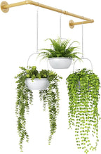 Bamworld Hanging Planters for Indoor Plants Plant Hanger Indoor Hanging Plant Rod 36.2in Window Plant Shelves Metal Rod Pot/Chains Not Included (Gold)