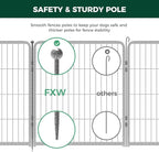 FXW Garden Fence Outdoor for The Yard – 32in x 18.2ft Heavy Duty Metal Animal - Image 4