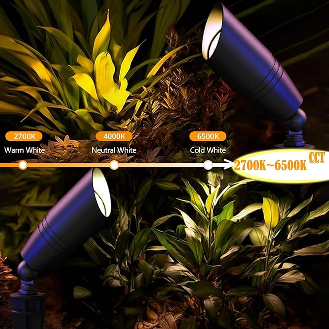 Spotlights: 12V RGB+CCT Low Voltage Landscape Lights, Die-Cast Aluminum, 5W