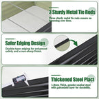 Galvanized Raised Garden Bed Kit Outdoor Patio,6x3x2ft Large Rectangular Metal Planter Boxes,Deep Root Box Planter for Gardening, Vegetables, Flowers, Herbs, 1 Pack, Black
