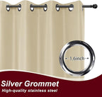 HolidayIdeas Grommet Outdoor Curtains for Patio Waterproof 8 Pcs All Weather Balcony Outside Curtains for Apartments, Gazebo, Pergolas, Porch, 54x95 Inch, Cream