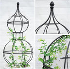 47"x17" Metal Obelisk Trellis for Climbing Plants | Unique Outdoor Support for Rose Bushes and Tall Vines | Durable & Weather-Resistant Garden Decor