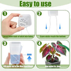 LemonRoad 20 Pack 2" Small Self Watering Pots for Indoor Plants with 20 Plant Label Mini Clear Plastic Planters with Water Level and Drainage Holes for Propagation, Succulents, and African Violet