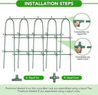 Cucumber Trellis for Raised Bed, U-Shape Garden Trellis for Climbing Plants Outdoor, Metal Arch Vegetables Trellis, Plant Support for Grape Vine Beans Squash Peas Flower