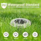 4.6 Inch Diameter Solar Ground Lights, Waterproof Solar Garden Lights, Outdoor Garden Waterproof Bright in-Ground Light, Landscape Lighting for Pathway,Yard,Lawn,Patio,Walkway (12 Pack Warm Light)