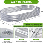 Galvanized Raised Garden Bed, 8x4x1 FT Thickening Planter Boxes Outdoor, Raised Beds for Gardening, Easy Assembly Large Garden Bed for Vegetables, Fruits, Flowers (2-Pack)