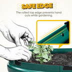 KING BIRD Raised Garden Bed Kit 2025 Upgraded Quick-Setup Galvanized Planter Garden Box Outdoor for Gardening, Vegetables, Flowers, 94x36x12 in, Green