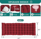 UDPATIO Oversized Zero Gravity Chair, 33In XXL Patio Reclining Chair with Cushion, Outdoor Folding Recliner with Pillows|Cup Holder|Foot Rest|Padded Headrest, Burgundy, Support 500LB