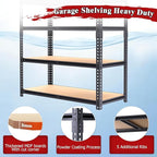 Heavy Duty Garage Shelving,5-Tier Metal Storage Shelves,2400LBS Shelving Unit,Adjustable Shelving Rack, Standing Shelf Units for Garage Storage Warehouse,28''×12''×60''