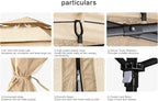 COOSHADE 11x11Ft Easy Pop Up Gazebo Tent Instant Outdoor Canopy Shelter with Mosquito Netting Walls(Khaki)