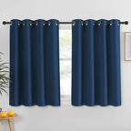 NICETOWN Moroccan Blue Blackout Curtain for Living Room - Solid Thermal Insulated Grommet Blackout Panel/Drape for Bedroom Kitchen Window (1 Panel, 52 inches Wide by 54 inches Long)