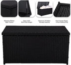 Outdoor 70 Gallon Wicker Storage Box - Image 5