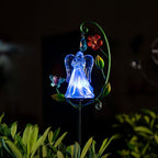 Solar Angel Light for Cemetery Decor - Color Changing Memorial Gift, Outdoor Garden Stake Light for Grave, Yard, Patio - Waterproof Sympathy Decoration with LED