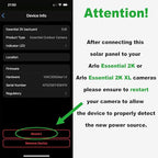 Solar Panel for Arlo Essential/XL Spotlight Cam (1st Gen), Essential 2K/2K XL (2nd Gen，3rd Gen), with 13FT Micro USB & Type-C Cables, 360° Adjustable Aluminum Mount, 1 Pack