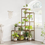 Bamworld 55“ Tall Plant Stand Indoor Outdoor Corner Plant Shelves Wood Plant Holder for Living Room Flower Stand Plant Rack for Multiple Plants Living Room Patio Balcony Garden