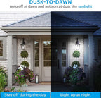 TORCHSTAR Dusk to Dawn Light Bulbs Outdoor, Sensor A19 LED Light Bulb, Auto on/Off Photocell Automatic for Outdoor Lighting, UL FCC DOE, 5000K, Pack of 4
