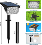 T-SUNUS Christmas Solar Spotlights White 6000K IP65 Waterproof 2-in-1 Outdoor Landscape Spot Lights Garden Light for Flag Tree Yard Driveway Porch Walkway Patio Statue Graveyard Halloween 1 Pack