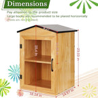 Outdoor Library Outdoor Book Box Storage Wooden Cabinet Little Literature Box for Neighborhoods Community and Schools Sharing Books, Flyers, Newspapers, Food and Art(C)