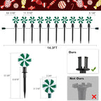 Ultimate Unicorn Christmas Lollipop Pathway Lights for Christmas Decoration, 10 LED Christmas Peppermint String Lights Green, Lollipop Pathway Lights with Stakes for Garden Christmas Decor