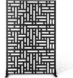 Metal Privacy Screen 72" H47 W, Freestanding Decorative Outdoor Panel by Unknown
