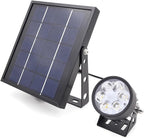 Solar Spot Lights Outdoor Legacy Mini 50X Twin Solar-Powered LED Spotlight (Cool White LED) for Outdoor Garden Yard Landscape Uplight Downlight, Waterproof, Black Finish