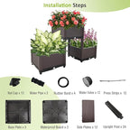 Raised Garden Bed with Legs Planters for Outdoor Plants pots Elevated Garden Boxes Garden Patio Balcony Deck to Planting Flowers Vegetables Tomato and Herbs