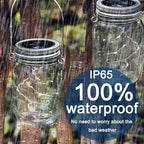String Lights for Mason Jars, 12 Pack, 30 LED Solar Lid Lights