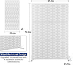 Outdoor Privacy Screen,72" H×47" W Metal Privacy Screen, Freestanding Privacy Fence Panels for Patio