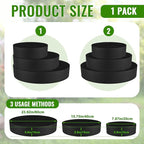 3 Tiered Strawberry Planter for Outdoor Plants, 23.6 Inch Heavy Duty Strawberry Garden Planter Grow Bags, Breathable Non Woven Fabric Raised Garden Bed for Vegetables Flower Herbs Gardening