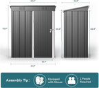 Gizoon 5 'x 3'Outdoor Storage Shed - Image 8