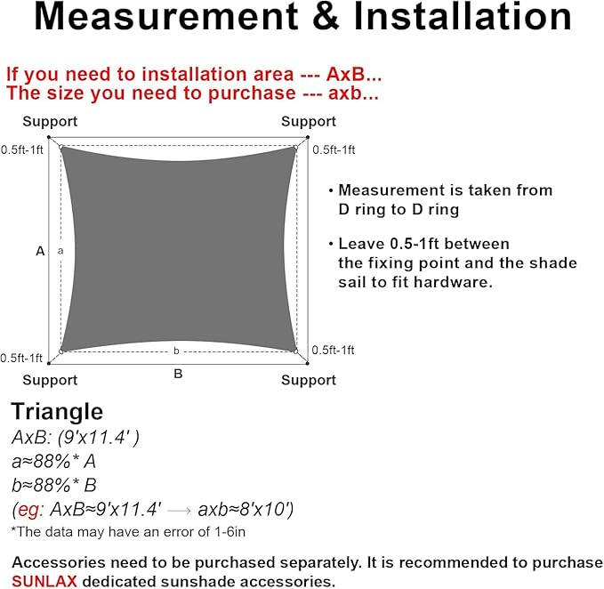 SUNLAX Sun Shade Sail SS-208 14' x 14' Turquoise Blue Rectangle Canopy Sail Shade Cover UV Block Permeable Sunshade Outdoor for Patio Backyard Deck Pergola (We Make Custom Size)