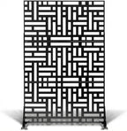VINGLI Privacy Fence Panels, 72H’’ x 47W’’ Metal Privacy Screen Freestanding, Decorative Privacy Panels for Patio Garden Pool, Outdoor & Indoor (Rectangular)