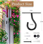 4Pack 2.5Inch Ceiling Hooks for Hanging Plant, Hanger for Indoor and Outdoor Planters Pots Holder, Wall Hook for Plant, Flower Basket, Wind Chimes, Lanterns, Lights, Bird Feeders, Home Decor