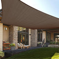 LOVE STORY Custom Size 6'x7' Brown Sun Shade Sail Rectangle UV Block Canopy Patio Sail Sunshades Fabric for Outdoor Garden Carport (We Make Custom Size)