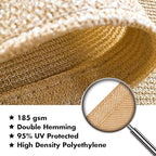 KANAGAWA Sun Shade Sail 10'x10'x14' Sand Triangle UV Block Canopy Awning Shelter Fabric Cloth Screen for Outdoor Patio Garden Backyard