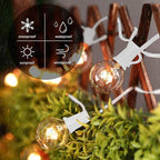 String Lights 25 ft Outdoor G40 Clear Edison Bulbs, Warm White