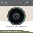 Classic Home and Garden Premiere Collection Planter, Vogue 8", Earth
