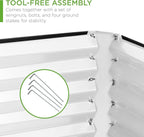 Best Choice Products 6x3x2ft Outdoor Metal Raised Garden Bed, Deep Root Box Planter for Vegetables, Flowers, Herbs, 269 Gallon Capacity, 100% Non Toxic Materials - White