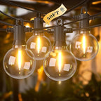 String Lights 50 FT Warm White LED Shatterproof Outdoor Patio Strand