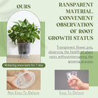 Self Watering Pots for Indoor Plants with Deep Reservoir and High Drainage Holes for Outdoor Plants and Flowers, Bare Root Planter(4.72''/5.91''/7.09''/8.27'',Clear,4 Pcs)