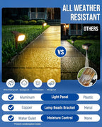 Solar Spot Lights Outdoor IP67 Waterproof 6 Pack, 63 LED 3 Modes Solar Landscape Spotlights for Yard Garden Pathway Wall House Garage (Warm White)