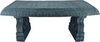 Arcadia Garden Products Outdoor Fiberclay Garden Bench for Patio, Porch, Park, Lightweight and Durable Outside Furniture Decor, Brushed Teal