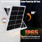 Solar Panel for Security Camera 2 in 1 Port 10W Ring Camera Solar Charger Compatible with Ring Spotlight & Stick Up Outdoor Cam Battery, IP65 Waterproof &16.4ft Long Cable with USB-C/DC Ports