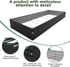 12×4×1FT(2PCS) Galvanized Raised Garden Bed Kit,Metal Planter Boxes,Large Outdoor Planters Garden for Planting Vegetables,Flowers,Herbs -Black
