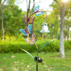 Bshine Solar Butterfly Lights Outdoor Garden Decoration Valentine's Day, Metal Stake Waterproof Hanging Flower Solar Lights, Garden Decoration Outdoor Terrace, Yard, Path and Lawn Ornaments