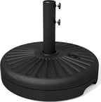 JEAREY 81.5lb Max Capacity Patio Umbrella Stand, Outdoor Umbrella Base Water Filled Stand, Heavy Duty Market Umbrella Holder for Patio, Deck, Poolside (Black)