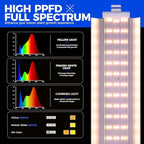 Barrina CX2Z Greenhouse with Grow Light for Indoor Plant & Seedlings, 6-Tier Plant Shelf with 2FT 30W(Per Light) Full Spectrum Plant Lights, 3 Adjustable Spectrum and Timer, 29x14x71 Inches