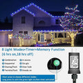 String Lights 165ft with 500 Blue LEDs, IP44 Waterproof for Outdoor Use