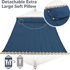 SUNCREAT Hammocks Replacement Hammock for Stand, 475 lbs Capacity, Two Person Backyard Hammock for Outside, Navy